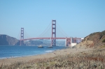 Golden Gate vu de Baker Beach