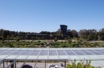 Golden Gate Park, vue sur le Musée de Young à partir du toit vert de l'Académie des Sciences de Californie