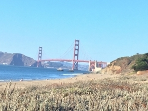 Golden Gate vue de Baker Beach